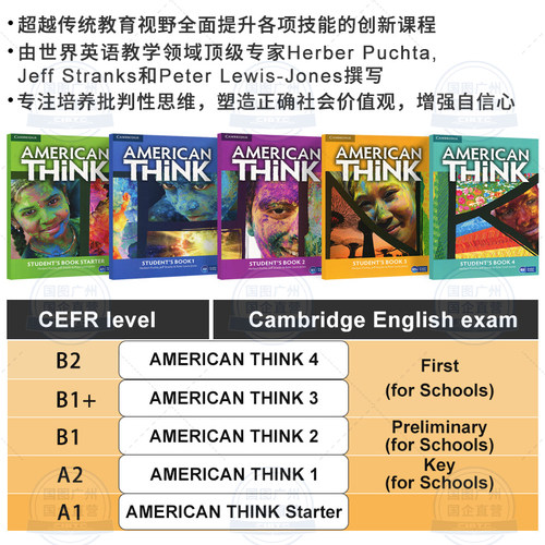 剑桥中学英语教材美版Think 2级学生书+练习册(赠音频)套装Cambridge English PET考试B1水平 进口英文原版课程 - 图0