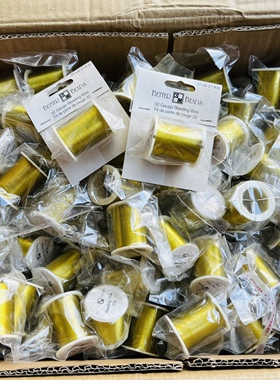 0.5/0.23毫米八方小轴金色串珠铁丝线电镀花艺手工diy戒指编织