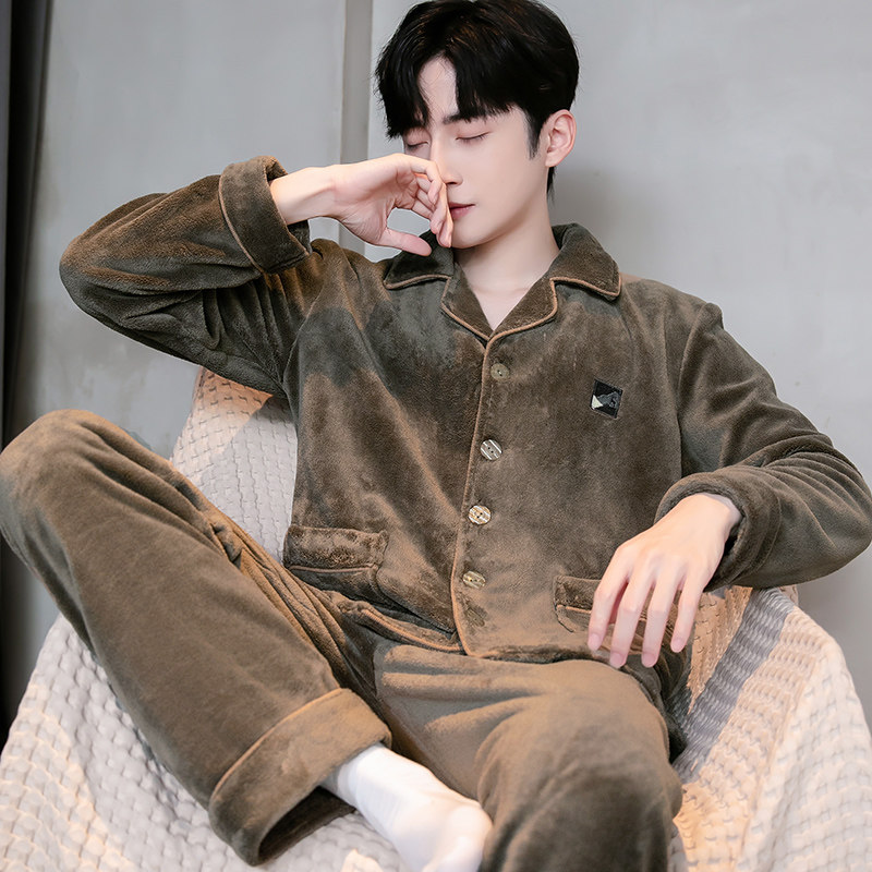 保暖睡衣冬季男款法兰绒加厚加绒2025年新款男士珊瑚绒家居服套装,淘宝优惠券,粉丝福利购,淘宝优惠卷