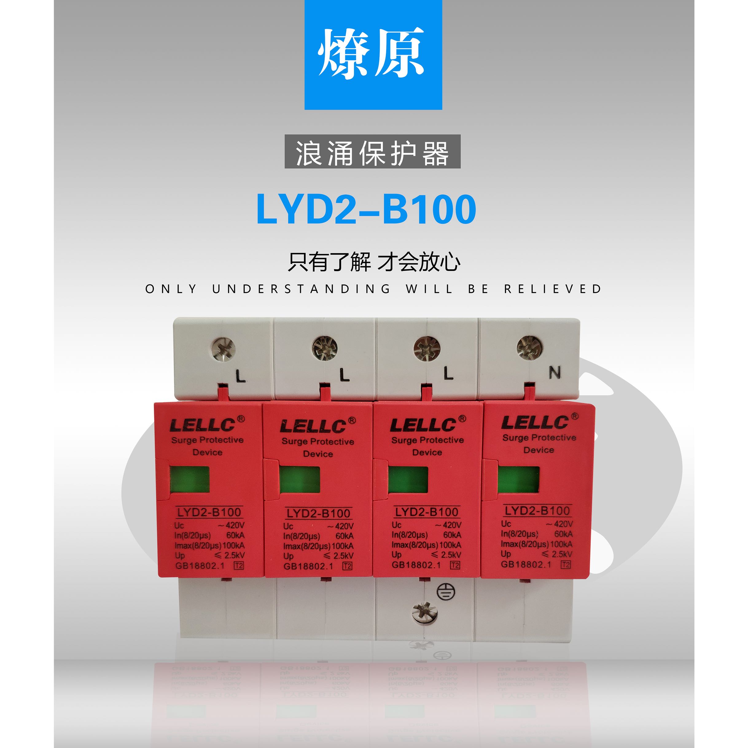 LYD2-C40/LYD2-D20/LYD2-B60/LYD2-B80/LYD2-B100浪涌保护器燎原 - 图3