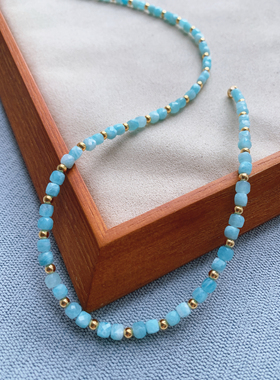 与凤行碧苍王沈璃同款绿色项链天然天河石西藏旅游手链民族风手串