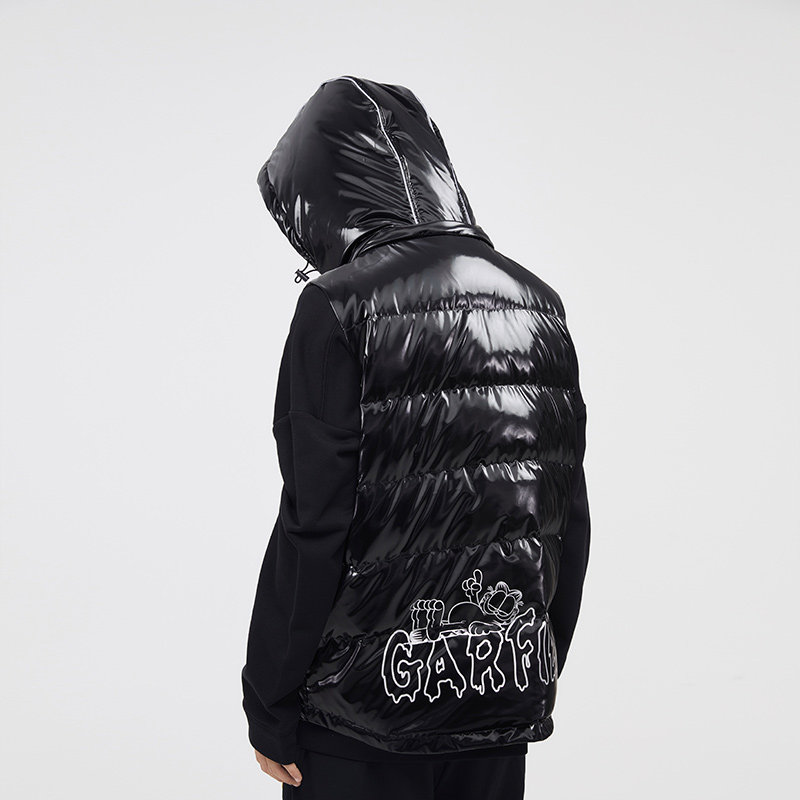 Fun潮牌连帽羽绒马甲男女秋冬加菲猫保暖宽松个性情侣休闲外套,淘宝优惠券,粉丝福利购,淘宝优惠卷