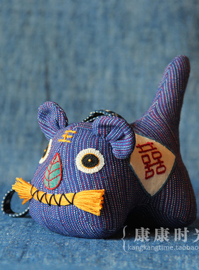 康康时光老布小虎土布手工艺挂绳