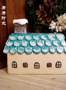 时光树脂新年小房子摆件