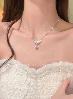 法式超仙珍珠吊坠项链女款