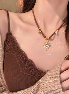 维多利亚~太阳星星锆石项链