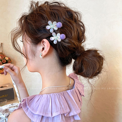 甜美温柔花朵圆珠发夹女前额发卡侧边夹碎发刘海夹子2026新款头饰 - 图1