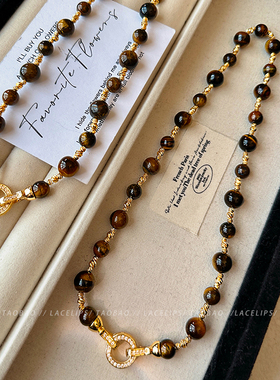 秋日暮色~串珠项链女2025新款