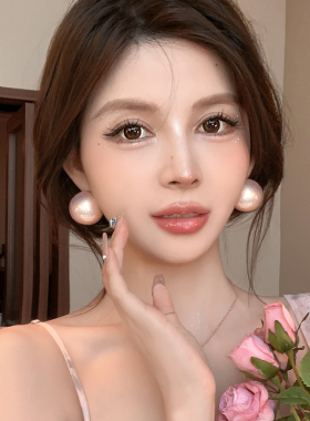 zui温柔~法式夸张超大珍珠耳钉女