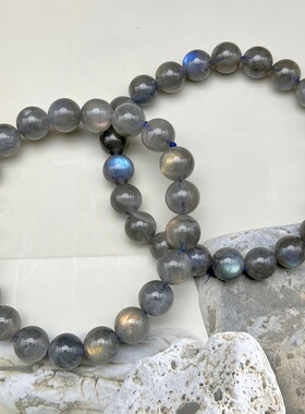 欧珀光灰月光石手链饰品
