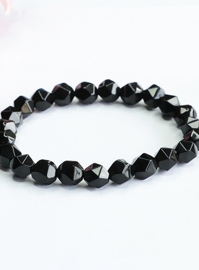 时尚钻切黑曜石手链饰品