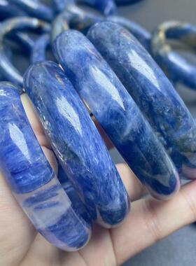 天然蓝晶石手镯猫眼效应强