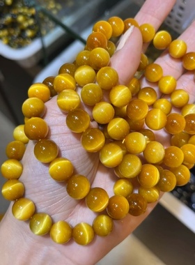 黄金财神虎眼石手链水晶饰品