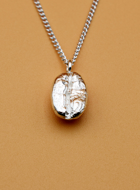 SUTEE原创925银咖啡豆项链