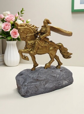 战神铁木真成吉思汗项羽骑马战神文创礼品车载摆件头盔饰品摆件