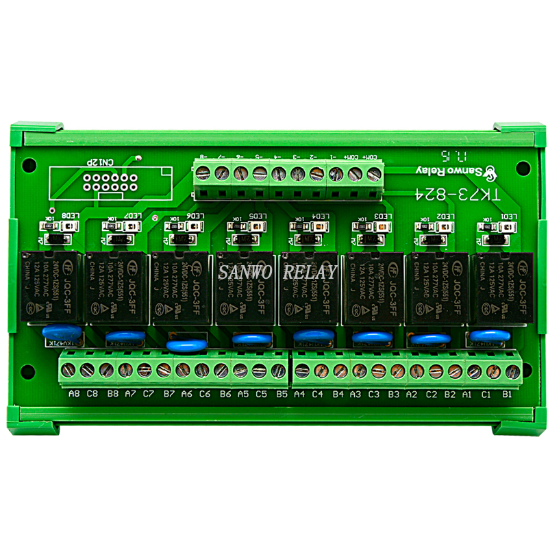 8路宏发电磁继电器模组PLC单片机放大板输出板组合模块TK73-824 - 图3