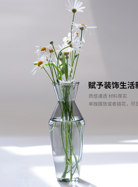 ins彩色玻璃手工打磨圆润花瓶