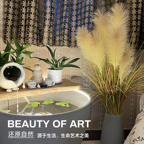 新品仿真芦苇盆栽干花假花五谷杂粮道具狗尾草水生装饰落地绿植物 - 图1