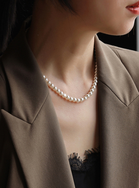 ZOXI网红爆款珍珠项链法式高级感