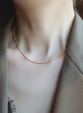 不掉色超亮结实choker无吊坠小众