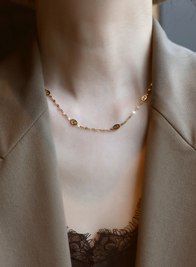 ZOXI爆闪满天星猪鼻子项链配饰女