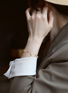 ZOXI金店款磨砂球球手链轻奢小众