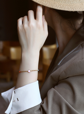 ZOXI不掉色多巴胺双面爱心手链女