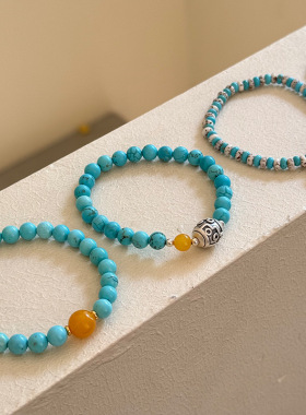 梦猫饰物松石手链合集