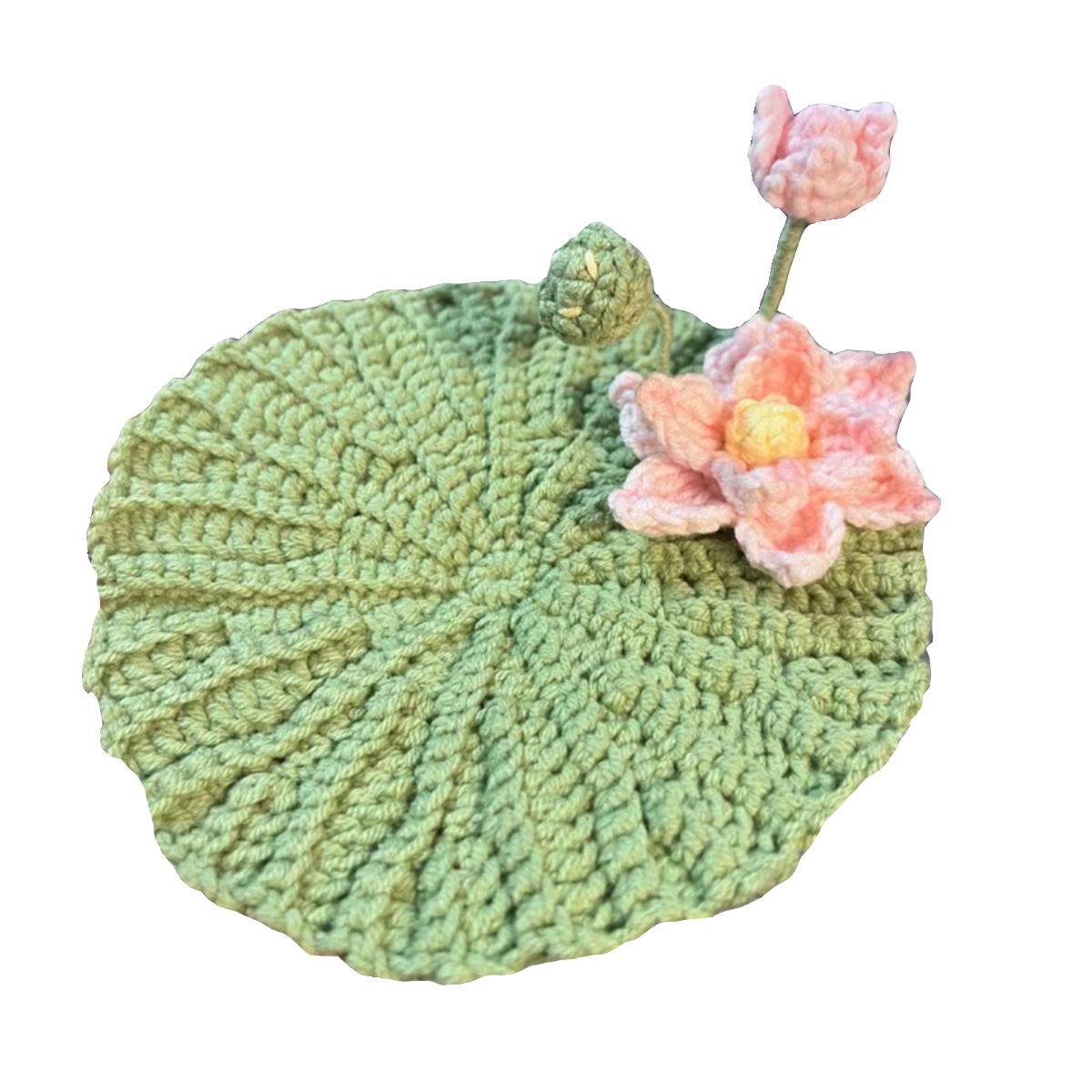 小师妹手作好运莲莲荷叶杯垫编织diy材料包毛线钩针礼物送同事,淘宝优惠券,粉丝福利购,淘宝优惠卷