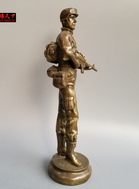纯铜士兵风水桌面摆件工艺品