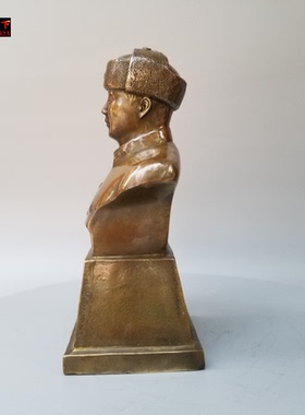 雷锋铜像黄铜雷锋像铜雷锋半身像工艺品摆件历史人物学习楷模雷锋