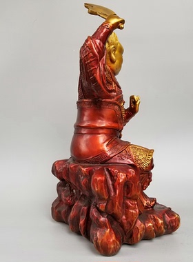 铜监斋菩萨佛像面然大士铜像寺庙斋堂铜雕摆件紧那罗王护法监斋像