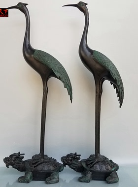 大型落地长寿龟仙鹤工艺品定制