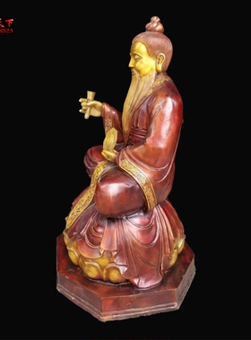 纯铜鬼谷子人物坐像