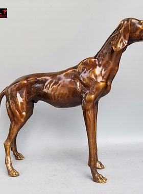 纯铜旺财狗牧羊犬风水工艺摆件