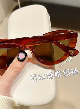 小众复古猫眼墨镜偏光欧美太阳眼