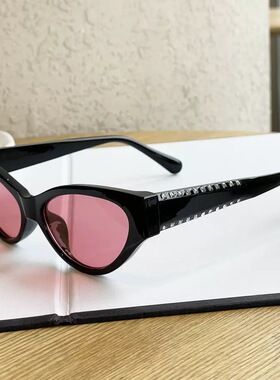 复古猫眼欧美ins墨镜女高级感防紫外线防晒太阳镜拍照潮流街拍男