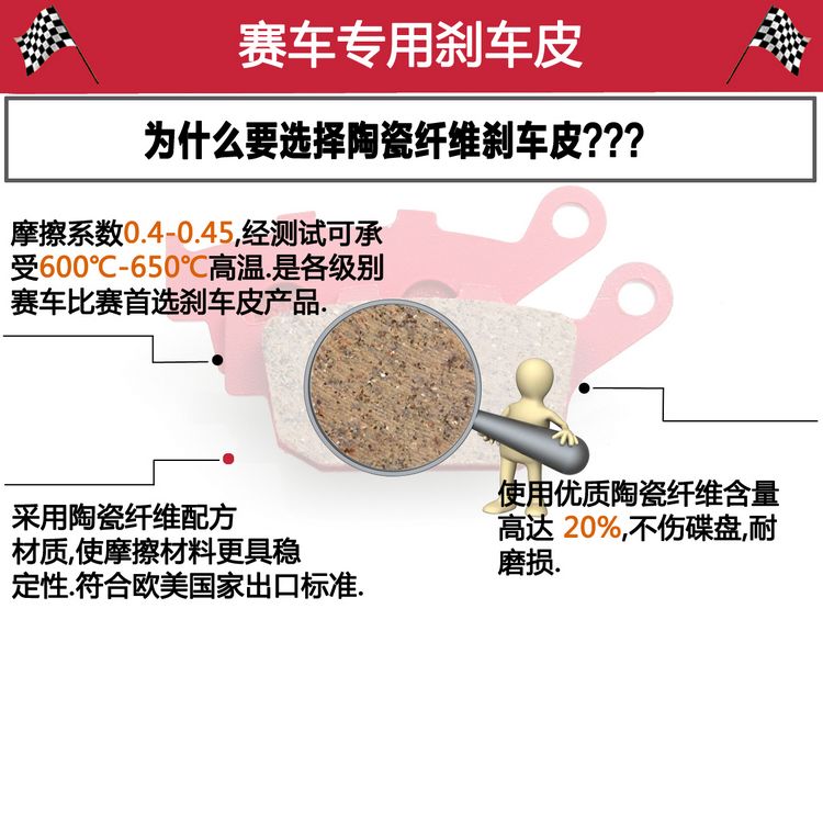 适用阿普利亚 ETV1000 Caponord 01-07 陶瓷前后刹车皮 碟刹片 - 图1