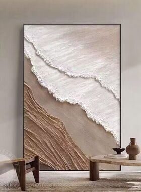美院纯手绘油画现代侘寂