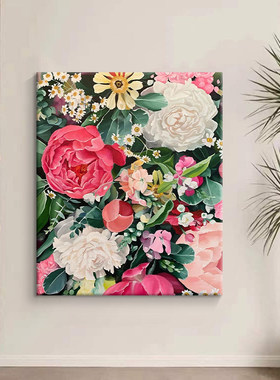 花开富贵牡丹纯手绘油画