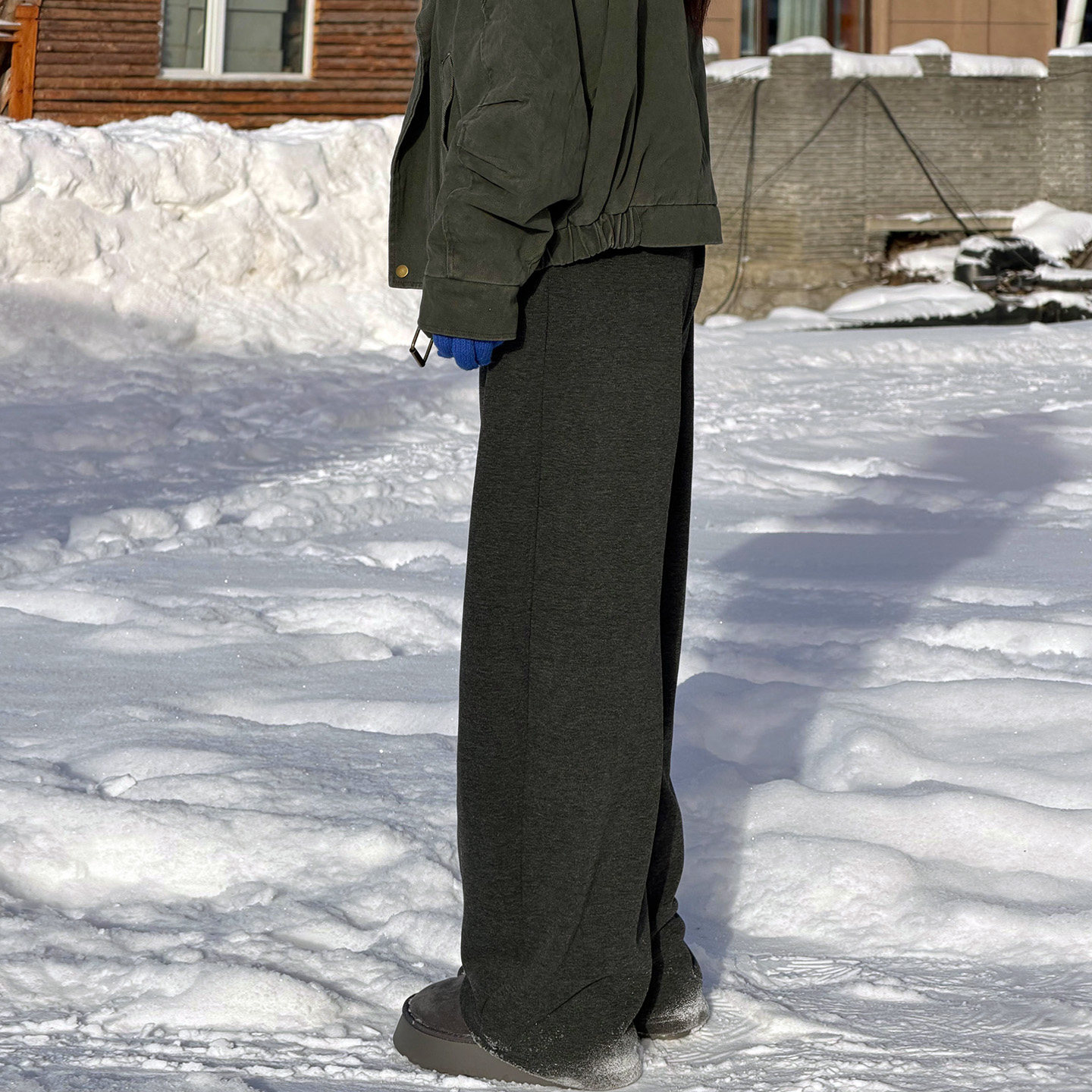 加绒加厚休闲直筒裤女大码秋冬2025新款胖妹妹mm宽松显瘦阔腿长裤,淘宝优惠券,粉丝福利购,淘宝优惠卷