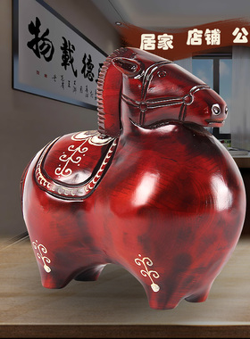 家居大号实木十二生肖马储钱罐超大成人存钱罐只进不出儿童储蓄罐