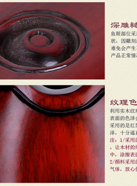 桃木雕刻实木百福花瓶新中式家居装饰品木质福字花插台面落地摆件