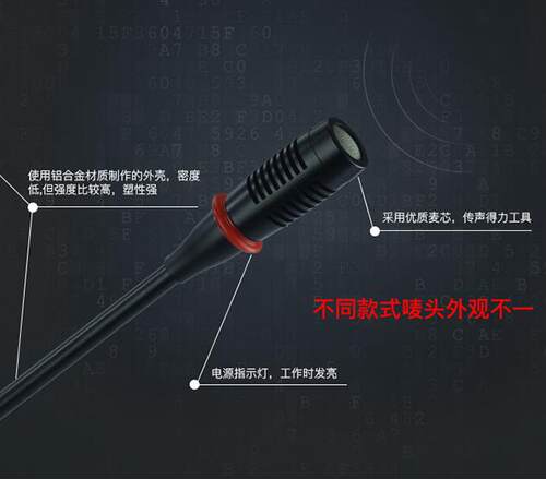 咪话杆麦管单支鹅颈式会议麦克风话筒配件航空直插卡侬公母插座 - 图0