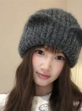 韩版小猫耳朵可爱时尚百搭显脸小针织帽女保暖护耳包头冷帽个性潮