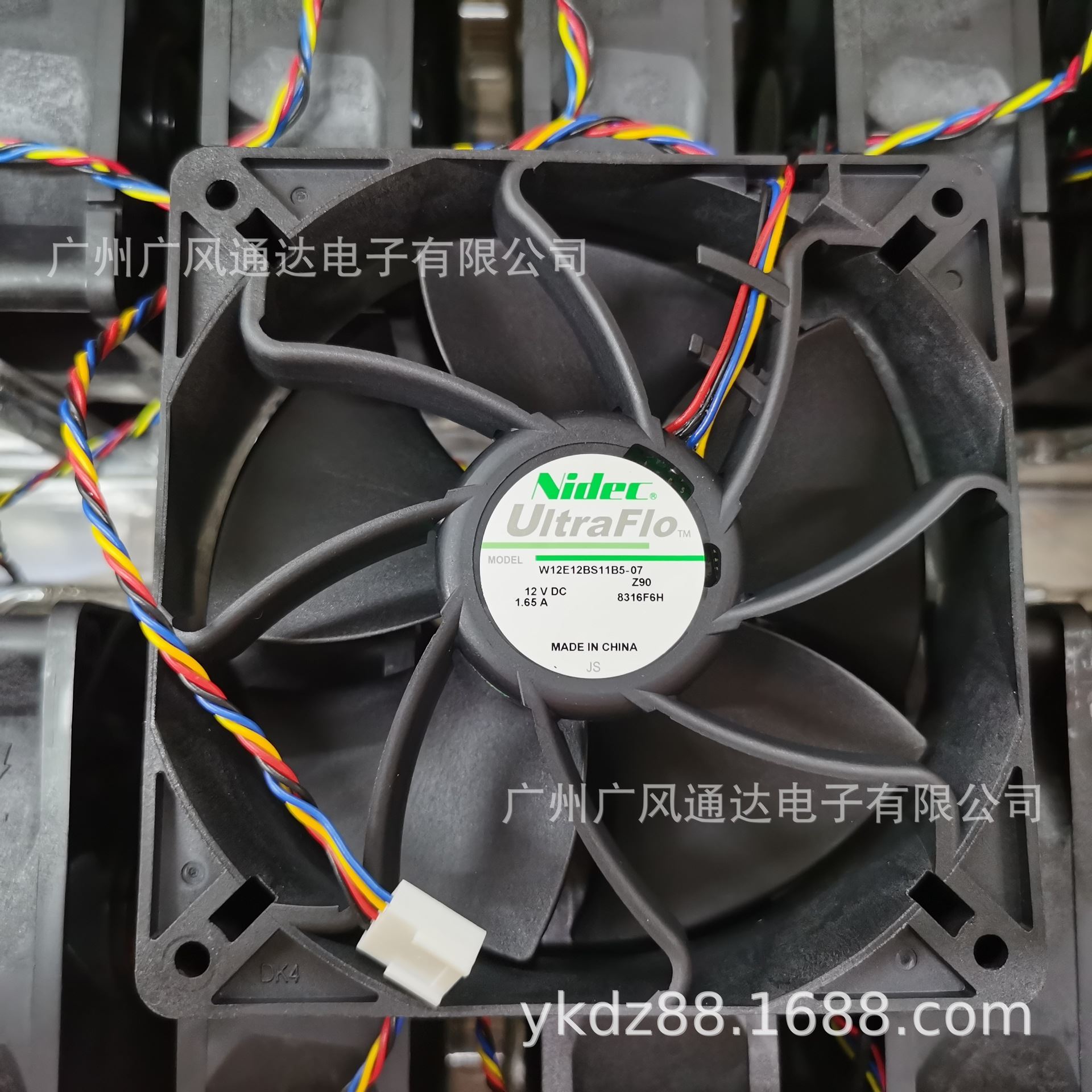 全新 W12E12BS11B5-07 12V 1.65A蚂蚁 Nidec S7 S9散热风扇 12038 - 图3