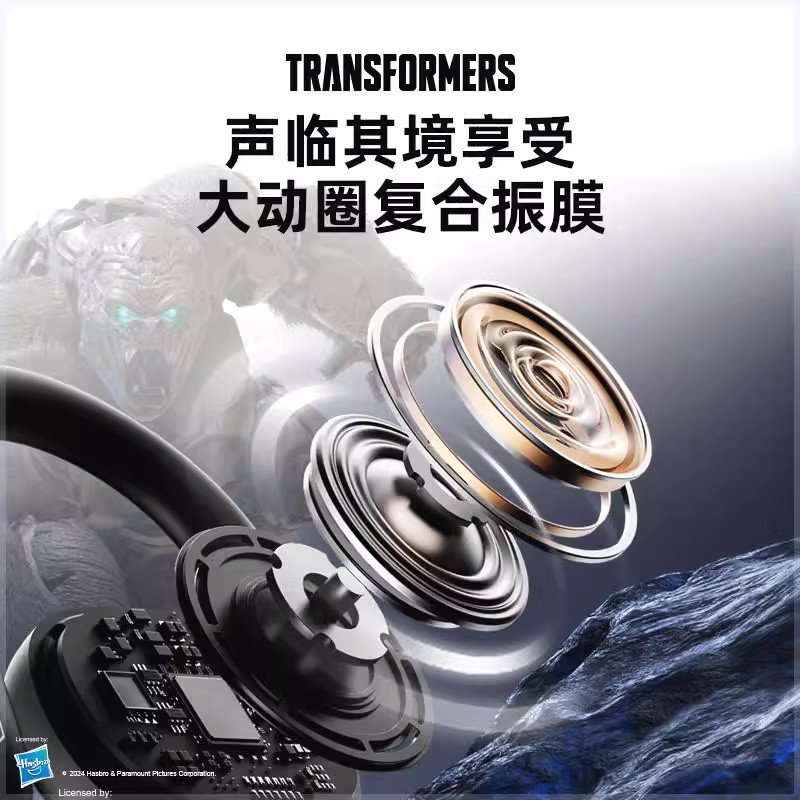 变形金刚T18蓝牙耳机无线不入耳挂式运动降噪高端开放式2025新款