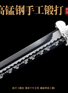 龙泉宝剑唐横刀一体龙骨锻造