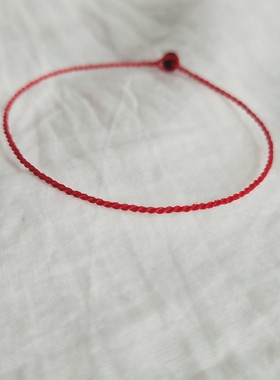 简约极细隐形红手绳防过敏