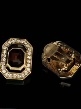 中古风高级感镀真金仿珍珠耳钉耳夹项链翠法丽经典款